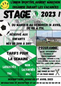 AFFICHE STAGE avril