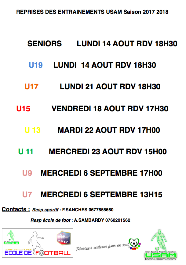 Lire la suite à propos de l’article Reprise Entrainement Aout