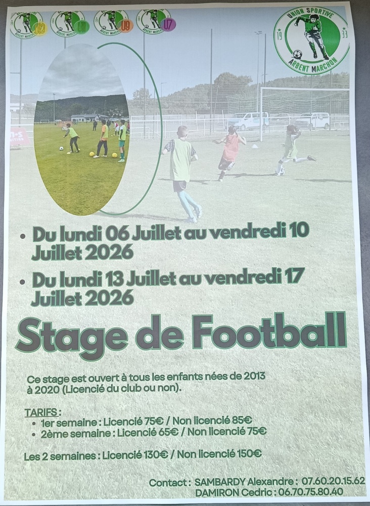 Lire la suite à propos de l’article Stage de football